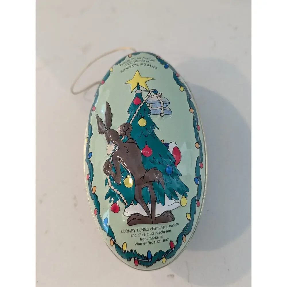 Russell Stover Road Runner Wile E Coyote Looney Tunes Christmas Ornament 1997